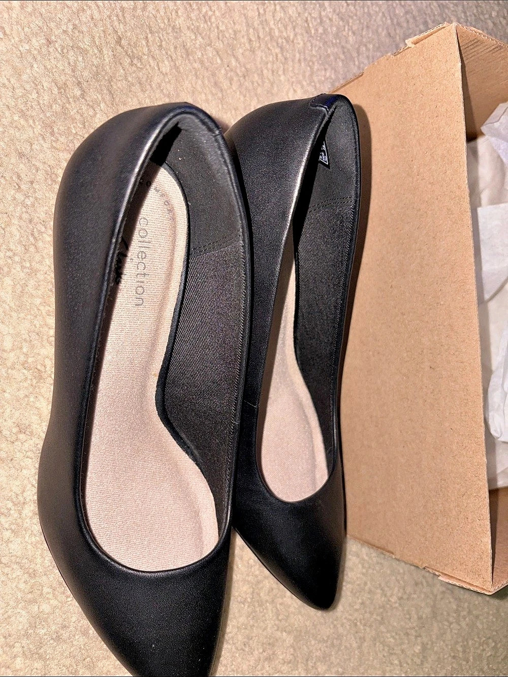 Clarks Linvale Jerica Black Leather Heels UK 4½ D 37½